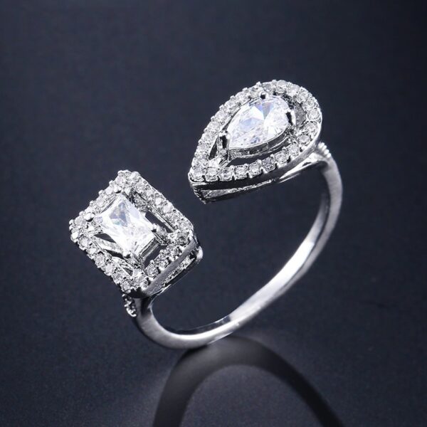 Luxury Fashion 925 Sterling Silver Adjustable Rings for Women 4