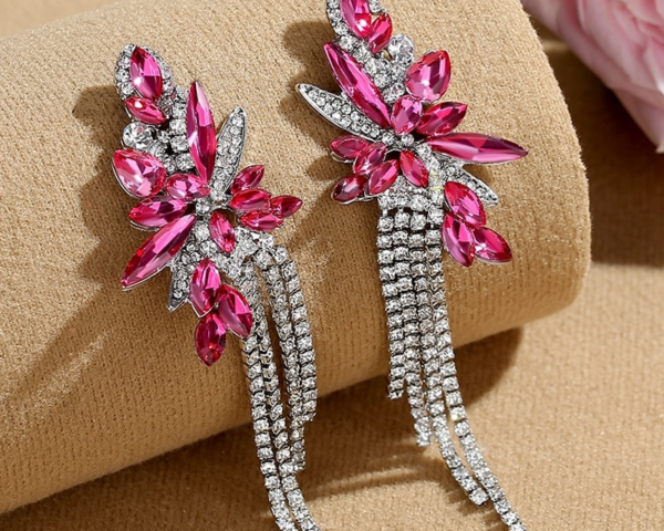 Sparkling Wedding Tassel Earrings 4