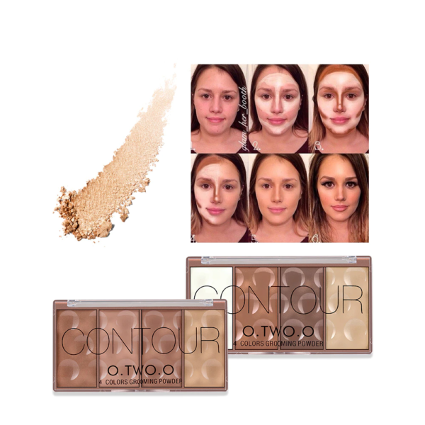 Face Shading Grooming Powder Makeup 4 Colors Long-Lasting 4