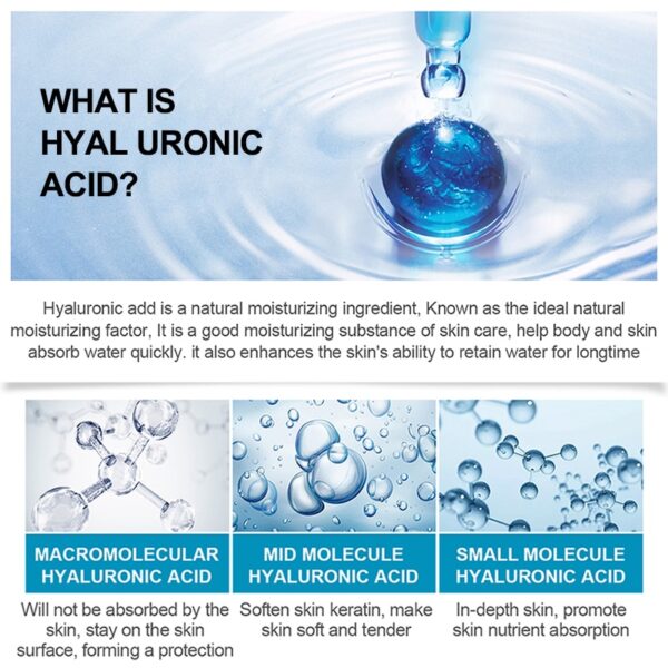 Hyaluronic Acid Face Serum Anti-Aging Shrink Pore Whitening Moisturizing 3