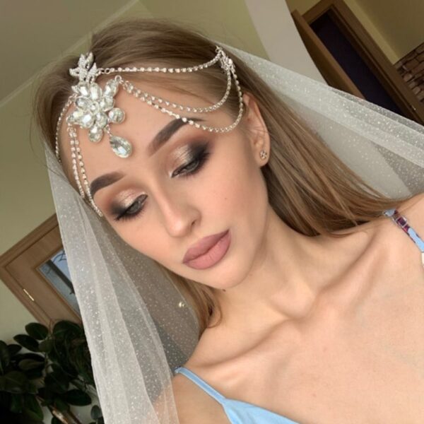 Luxury Wedding Tiara Tassel Bridal Hair Jewelry 1