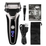 USB Rechargeable Electric Shaver Stainless Steel Shaving Machine 3D Triple Floating Blade Razor