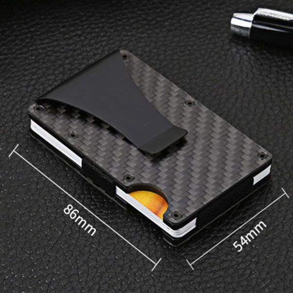 Carbon Fiber Credit Card Holder New Design Minimalist RFID Blocking Wallet 4