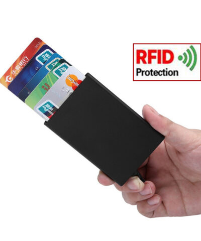 Anti-theft ID Credit Card Holder Thin Aluminium Metal RFID Blocking Wallet
