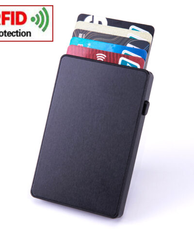 Slim Small Card Wallet RFID Blocking Pop-up Push Button