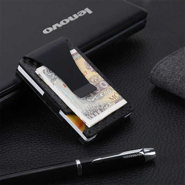 Carbon Fiber Credit Card Holder New Design Minimalist RFID Blocking Wallet 2