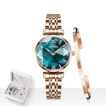 Luxury Jewel Quartz Watch Waterproof Stainless Steel Strap Watch for Women