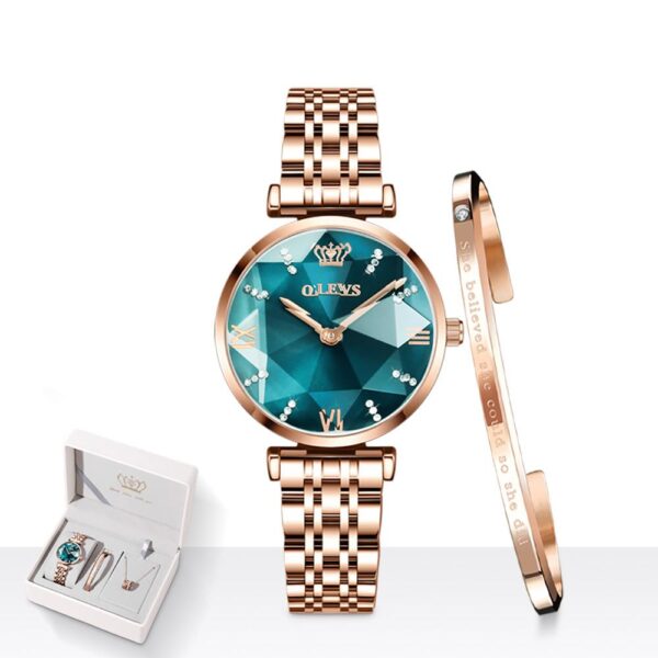 Luxury Jewel Quartz Watch Waterproof Stainless Steel Strap Watch for Women 5