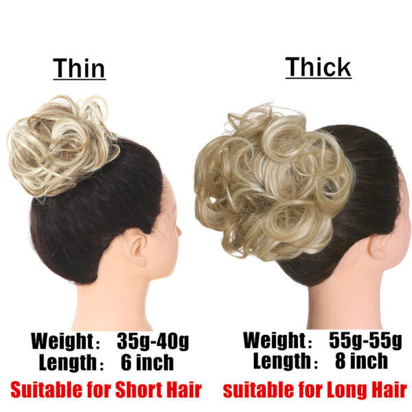 Synthetic Messy Hair Bun Chignon Scrunchies Fake Hair Band 2