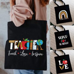 Teacher Love Inspire Shoulder Bag Reusable Foldable Storage Bag Gift 1