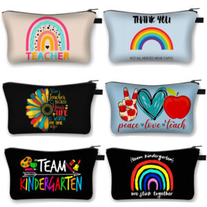 Love Rainbow Teacher Cosmetic Bag Small Handbag Gift 1