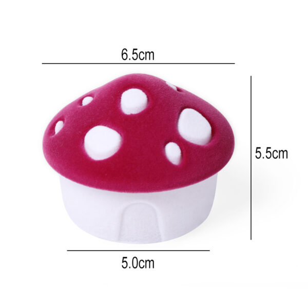 Lovely Mushroom Gift Box Velvet Jewelry Holder 2