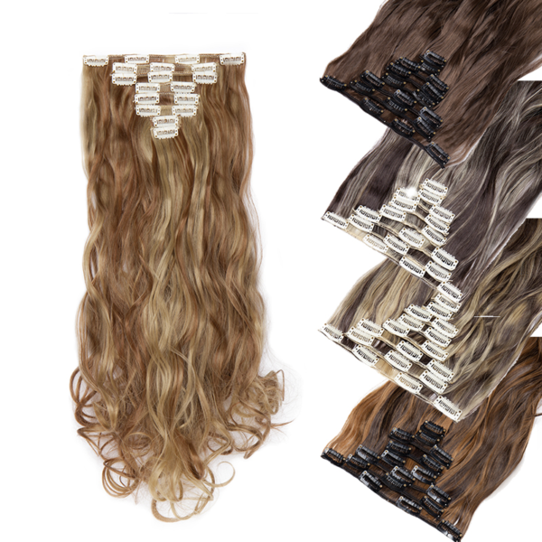 Synthetic Clip In Hair Extension Long Wavy Hairpiece 2