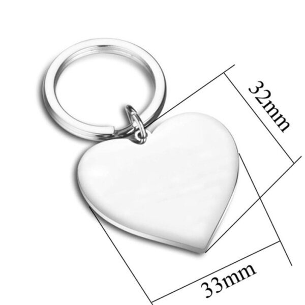 Heart Shaped Engraved Letters Keychain Love Pendant To Best Mom 2