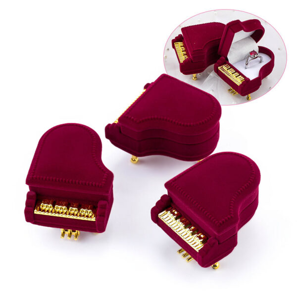 Unique Piano Velvet Jewelry Gift Box 1