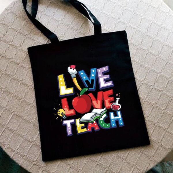 Teacher Love Inspire Shoulder Bag Reusable Foldable Storage Bag Gift 3