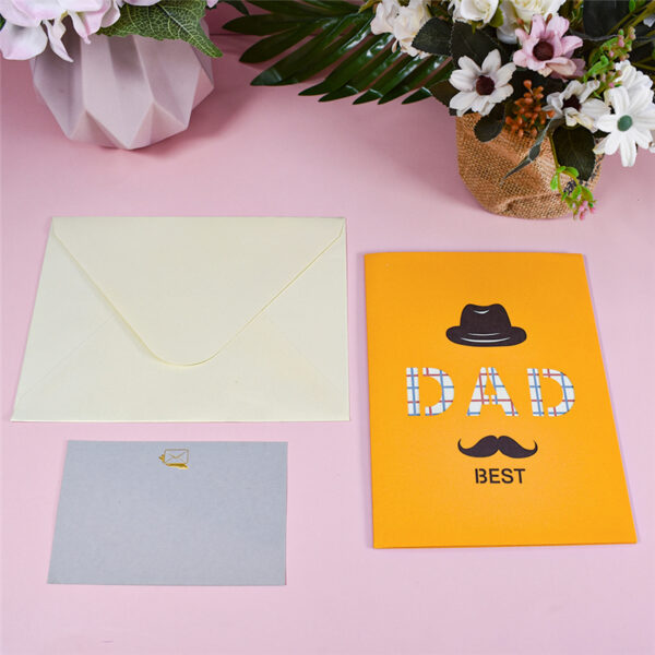 10 Packs 3D Father's Day Cards Pop-Up Greeting Cards with Envelopes 4