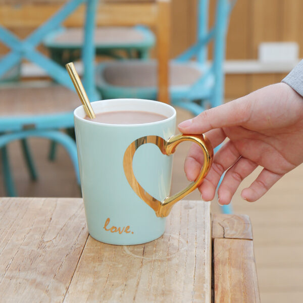 Ceramic Cup Coffee Love Heart Mug 3
