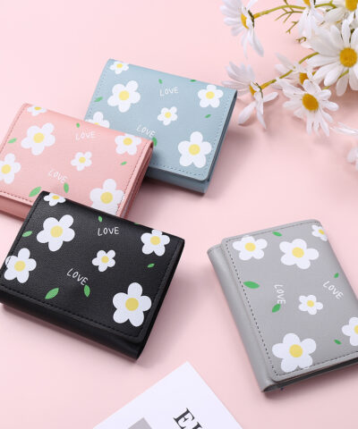 Cute Flower Wallet Small PU Leather Purse