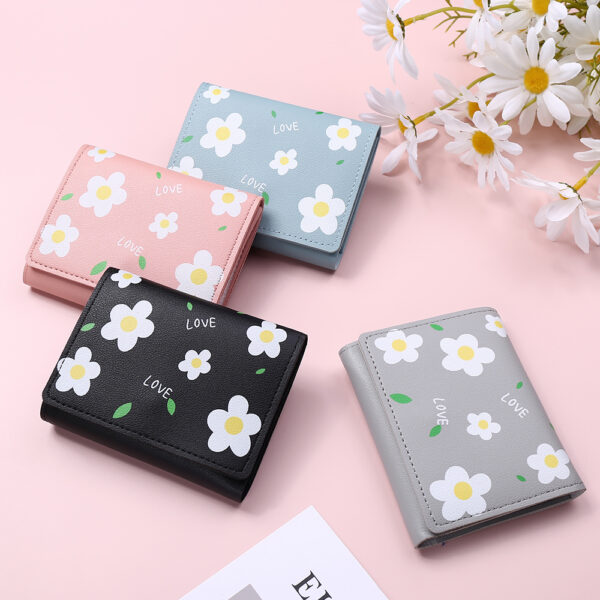 Cute Flower Wallet Small PU Leather Purse 2