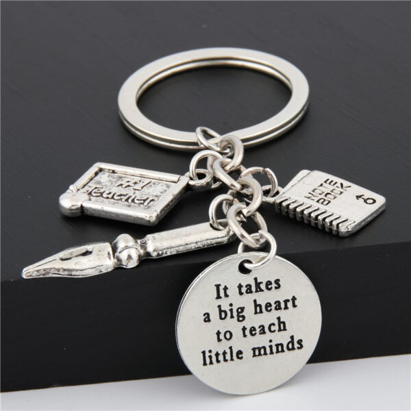 It Takes A Big Heart To Teach Little Minds Keychain for Teacher's Day Gift 3