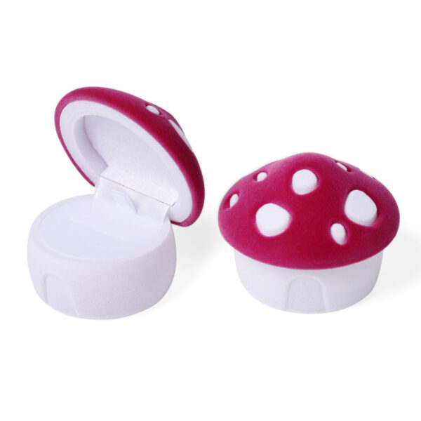 Lovely Mushroom Gift Box Velvet Jewelry Holder 5