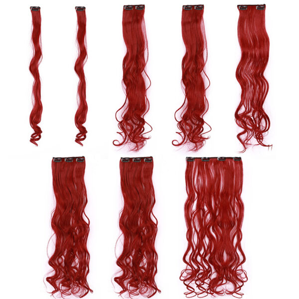 Synthetic Clip In Hair Extension Long Wavy Hairpiece 5