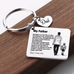 Dad Keychains Great Love Gift for Father 1