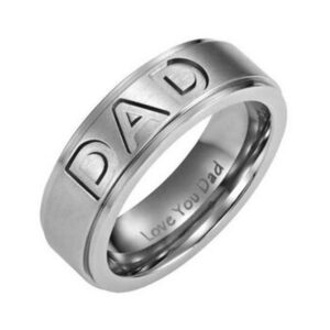 "LOVE YOU DAD" New Arrive Stainless Steel Ring for Dad 1