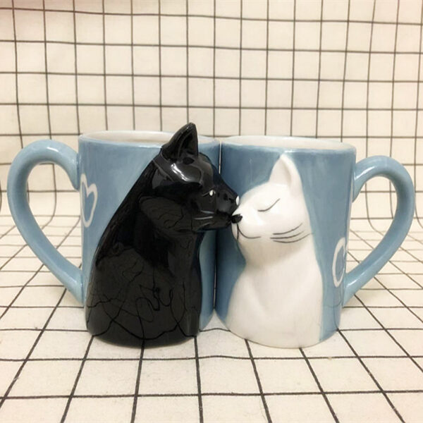 2Pcs/Set KISS CAT Cups Ceramic Mugs 4