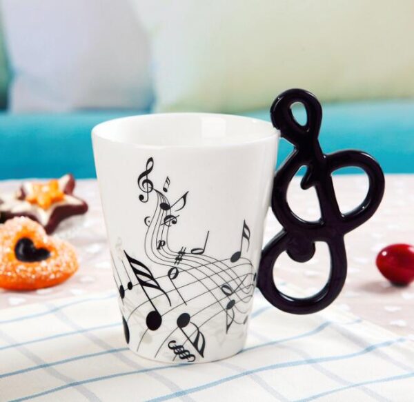 Creative Music Violin Style Guitar Mugs Ceramic Coffee Tea Milk Cups 4