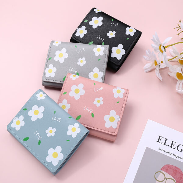 Cute Flower Wallet Small PU Leather Purse 3
