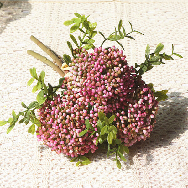 3Pcs/ Bundle handmade Clove Plant Plastic Artificial Flowers for Home Table Wedding Decoration 1