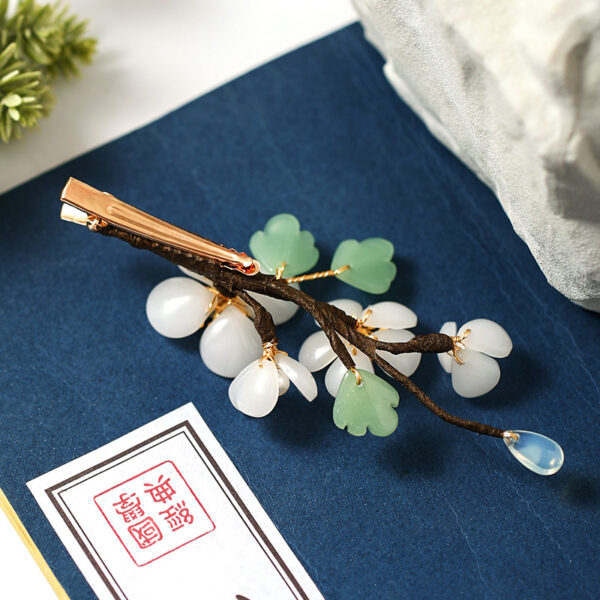 Hair Jewelry Step Shake Side Hair Clip White Flower Hairpin 6