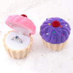 Lovely Cake Gift Box Velvet Jewelry Box Case