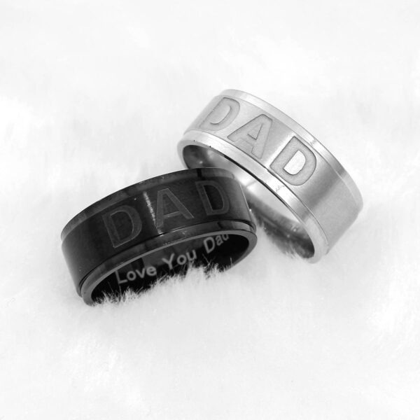 "LOVE YOU DAD" New Arrive Stainless Steel Ring for Dad 3