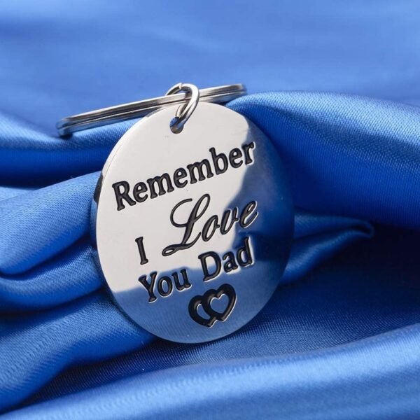 Father's Day Keychain Dad Gift Stainless Steel 2