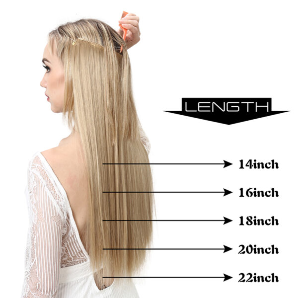 Synthetic No Clip Hair Extension Artificial Natural Long Short Straight Hairpiece 4