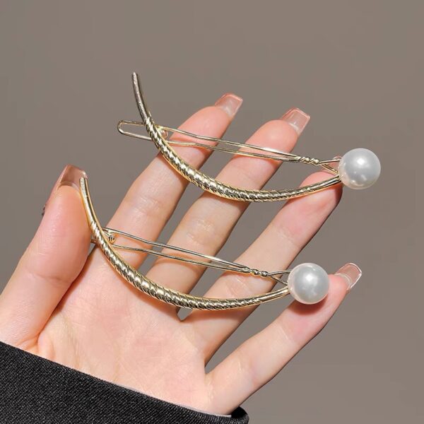 Elegant S Shape Pearl Hair Clips 4