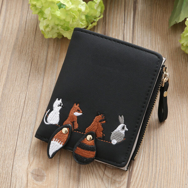 High Quality Wallet Lovely Cartoon Animals Short Leather Purse 2
