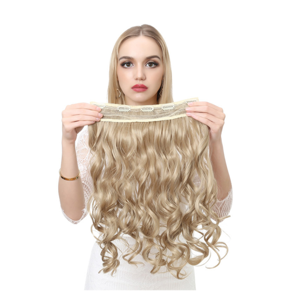 Synthetic Clip In Hair Extension Piece 5 Clips Natural Curly Hairpiece 3
