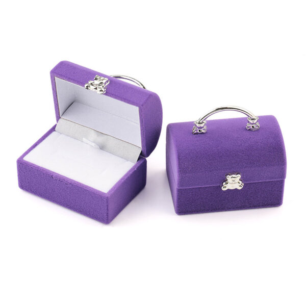 Small Jewelry Gift Box Cute Velvet Jewelry Case 5