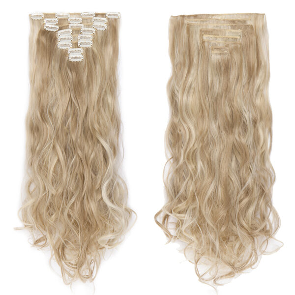 Synthetic Clip In Hair Extension Long Wavy Hairpiece 4