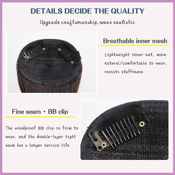 Synthetic Invisible Textured Perm Hair Pad Piece Hair Extension Clip In 3