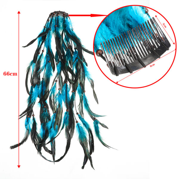 Indian Festival Tassel Feather Hairpins 1