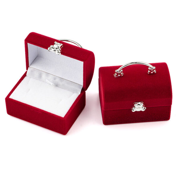 Small Jewelry Gift Box Cute Velvet Jewelry Case 6