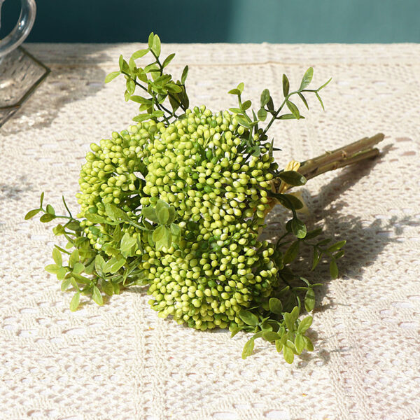 3Pcs/ Bundle handmade Clove Plant Plastic Artificial Flowers for Home Table Wedding Decoration 2