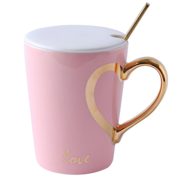 Ceramic Cup Coffee Love Heart Mug 6
