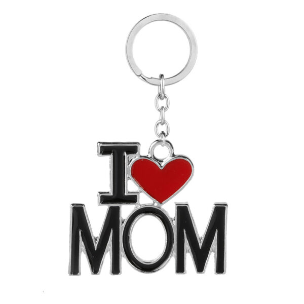 I Love Dad Mom PaPa Mama Keychains 3