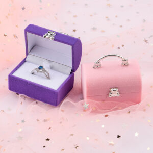 Small Jewelry Gift Box Cute Velvet Jewelry Case 3